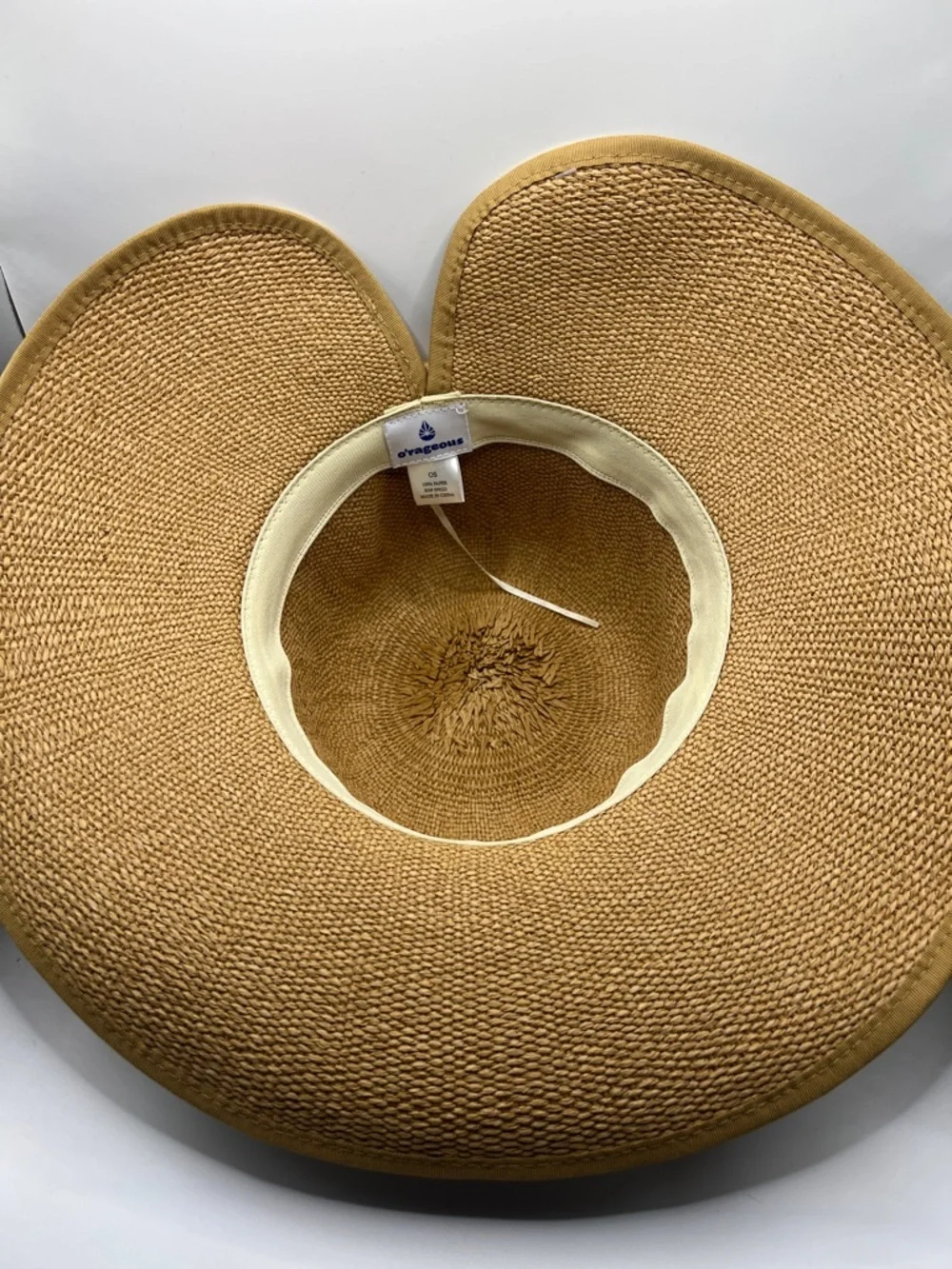 283. Women’s Adjustable Wide-Brim Sun Hat with Bow - Tan